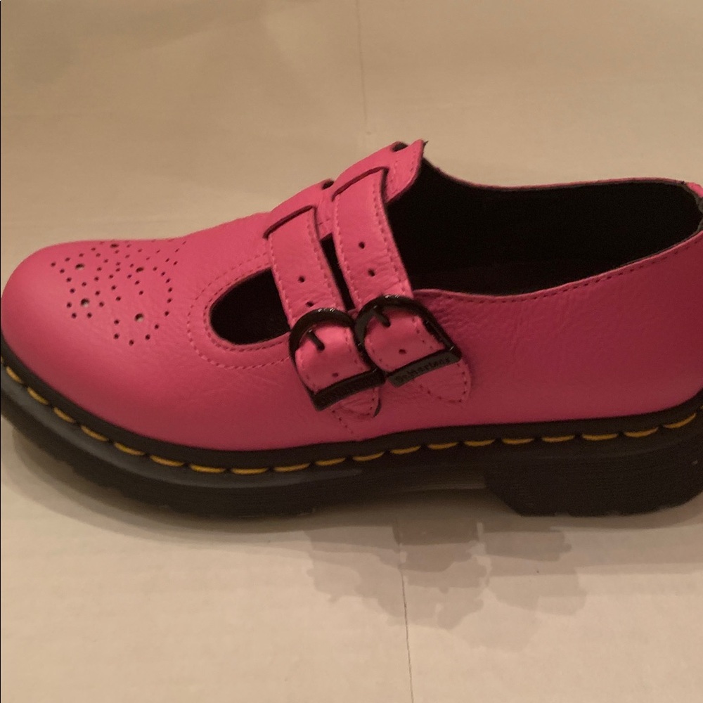 New no box Doc Dr. Martens Pink double strap so cute Shoes for Women size 6 USA - Picture 6 of 8